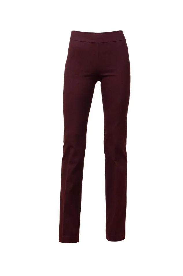 Avenue Montaigne BECCA Flannel Wine Women Pants