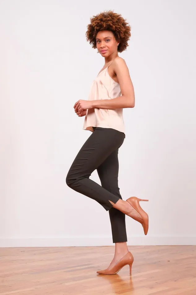 Avenue Montaigne PARS Signature Dark Green Women Pants