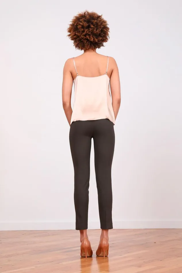 Avenue Montaigne PARS Signature Dark Green Women Pants