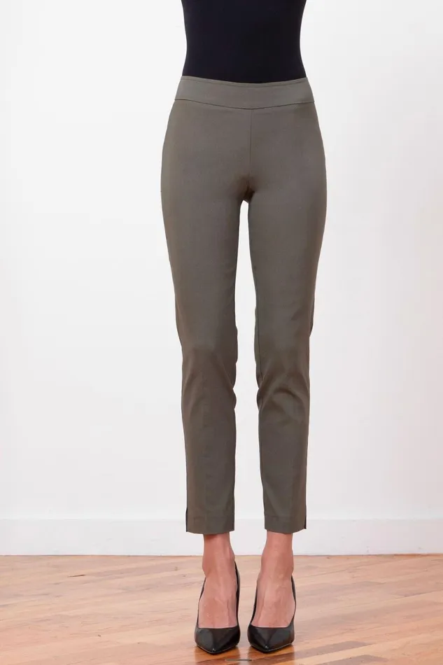 Avenue Montaigne PARS Signature Olive Green Women Pants