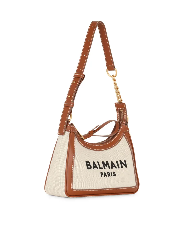 BArmy Canvas Bag With Leather Inserts Beige Women Balmain Handbags