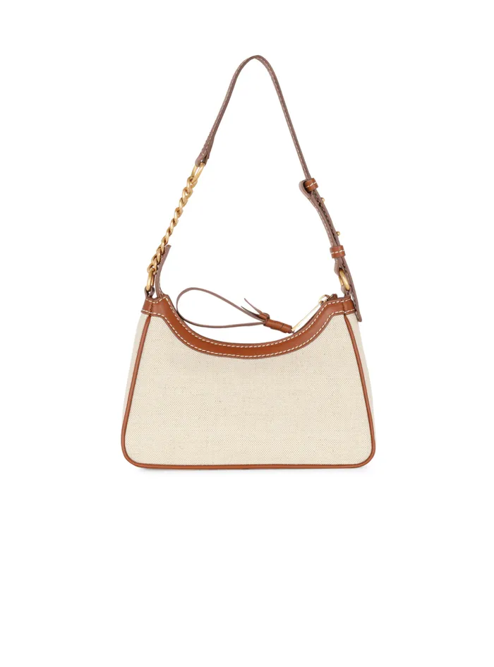 BArmy Canvas Bag With Leather Inserts Beige Women Balmain Handbags