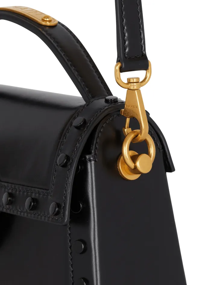 BBuzz Dynasty Bag In Glazed Leather Black Women Balmain Handbags