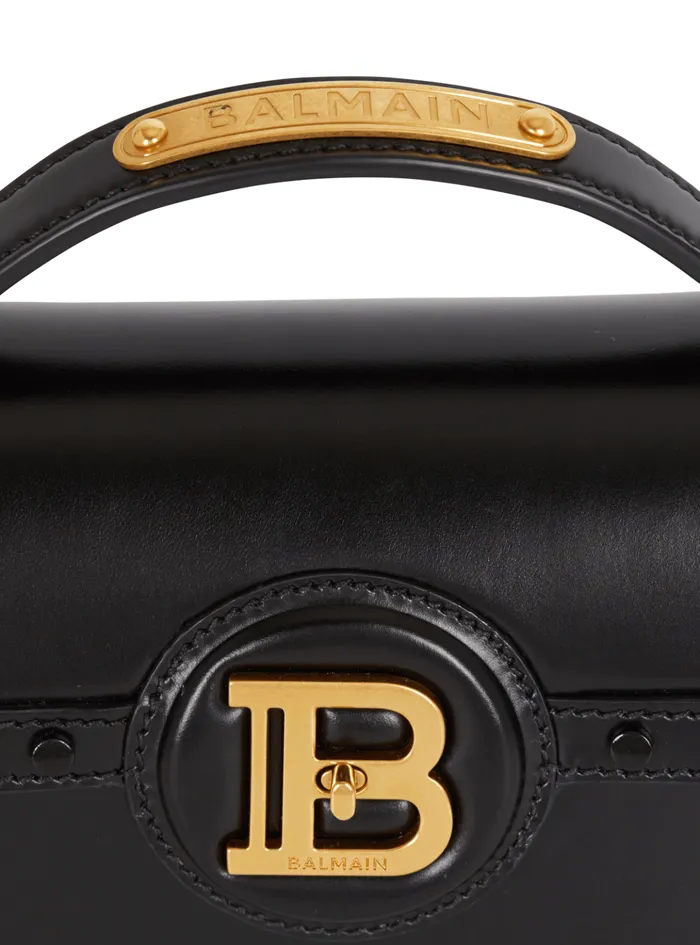 BBuzz Dynasty Bag In Glazed Leather Black Women Balmain Handbags