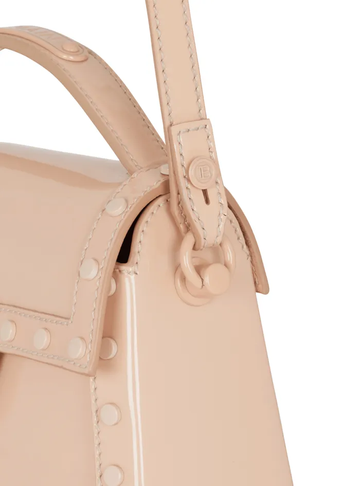 BBuzz Dynasty Patent Leather Bag Beige Women Balmain Handbags