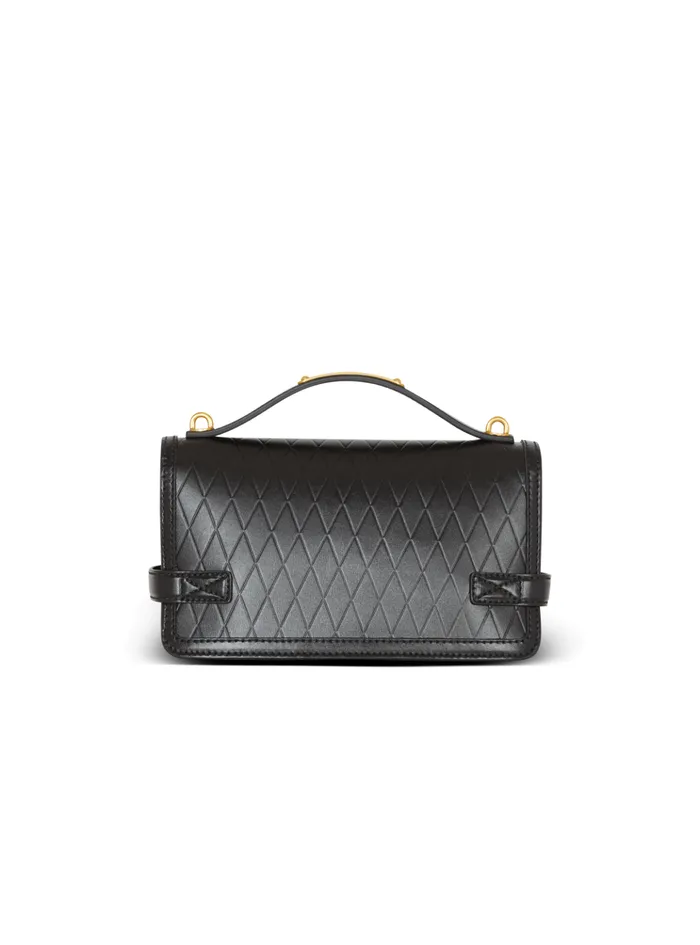 BBuzz Shoulder 24 Bag In Diamondembossed Calfskin Black Women Balmain Handbags