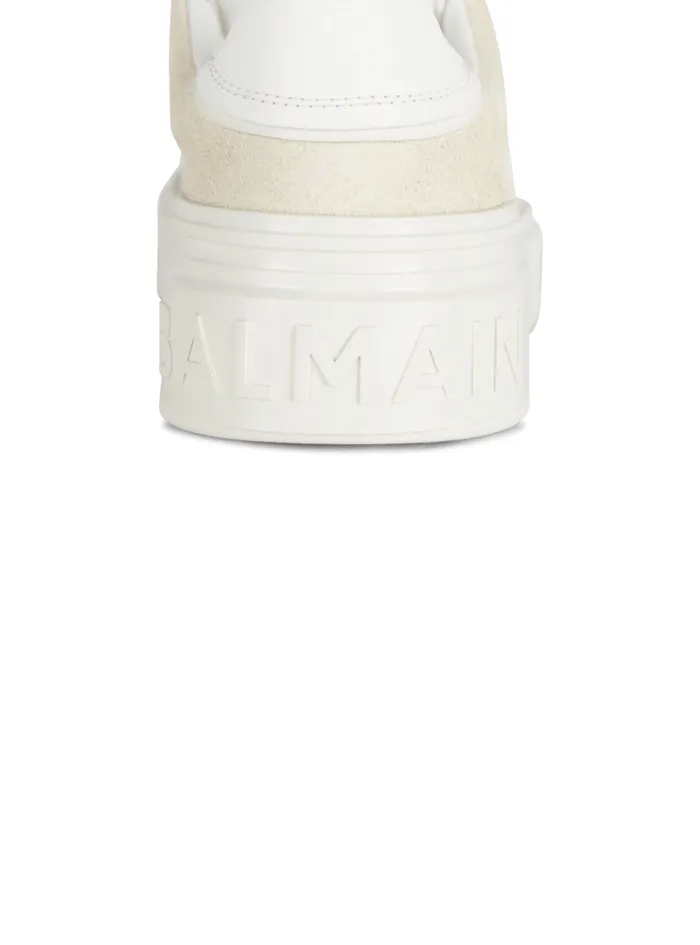 BCourt Monogrammed Nylon And Leather Sneakers White Women Balmain Sneakers