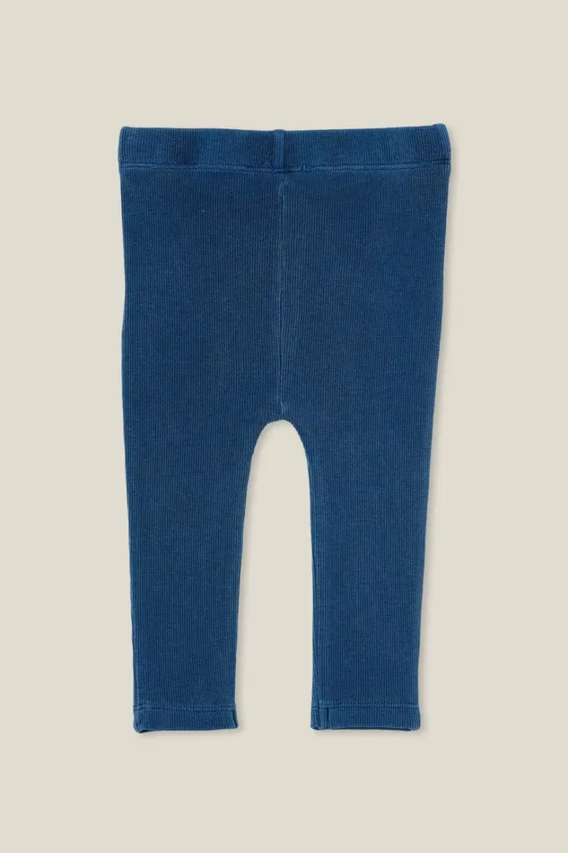 Baby Bottoms Cotton On The Row Rib Skinny Legging Petty Blue Wash