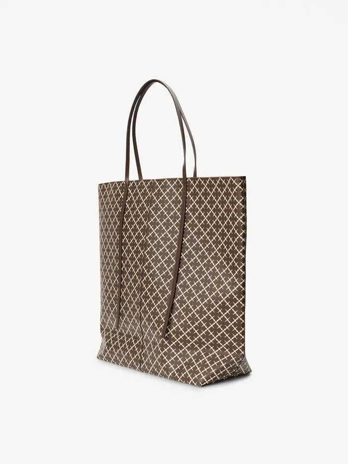 Bags Women By Malene Birger Abrille Printed Tote Bag Warm Brown Bags Women By Malene Birger Abrille Printed Tote Bag Warm Brown