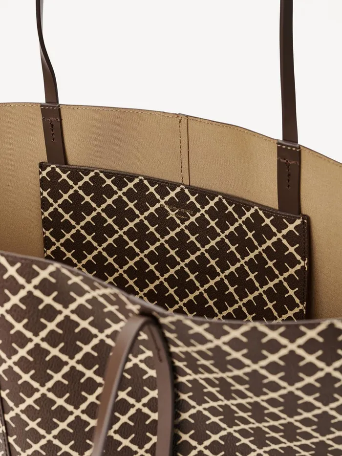 Bags Women By Malene Birger Abrille Printed Tote Bag Warm Brown Bags Women By Malene Birger Abrille Printed Tote Bag Warm Brown