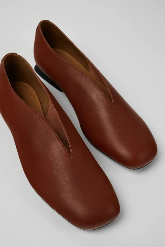 Ballerinas Women Camper Path Red Leather Shoes