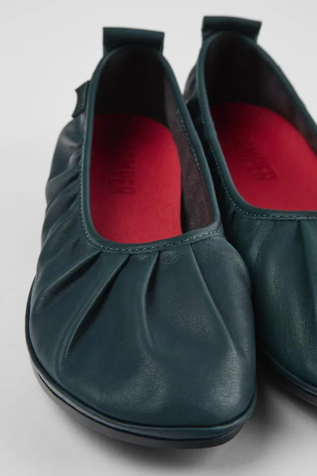 Ballerinas Women Camper Right Green Leather Ballerina