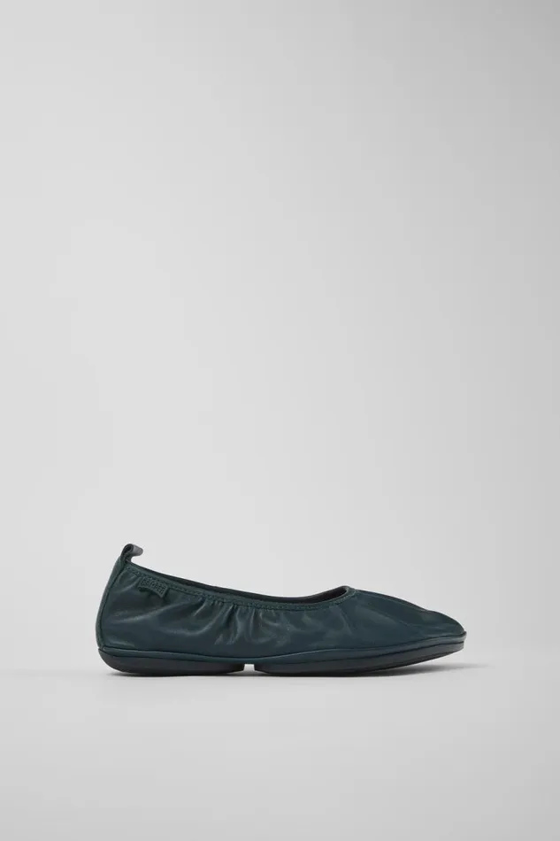 Ballerinas Women Camper Right Green Leather Ballerina