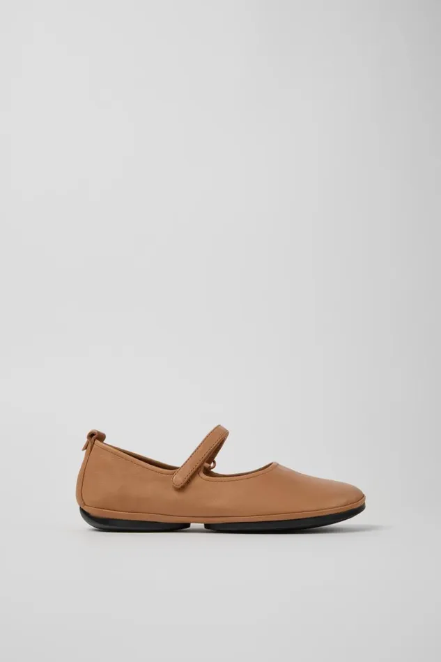 Ballerinas Women Camper Right Nude Leather Shoe