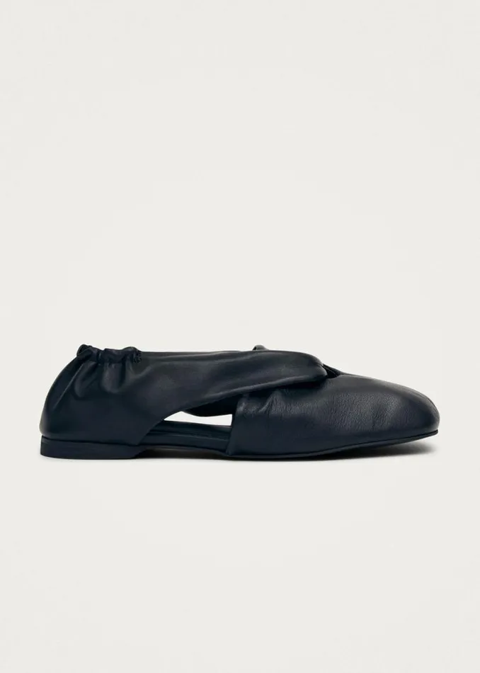 Ballet Flats Women ALOHAS Alaula Black Leather Ballet Flats