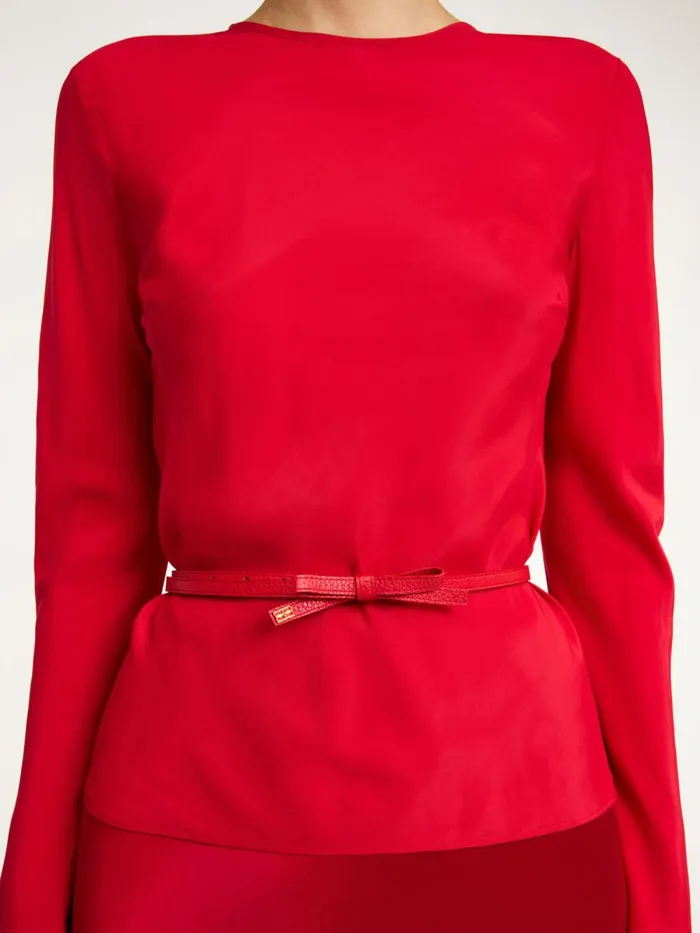 Belts Women By Malene Birger Booma Leather Belt Dark Chilli Belts Women By Malene Birger Booma Leather Belt Dark Chilli