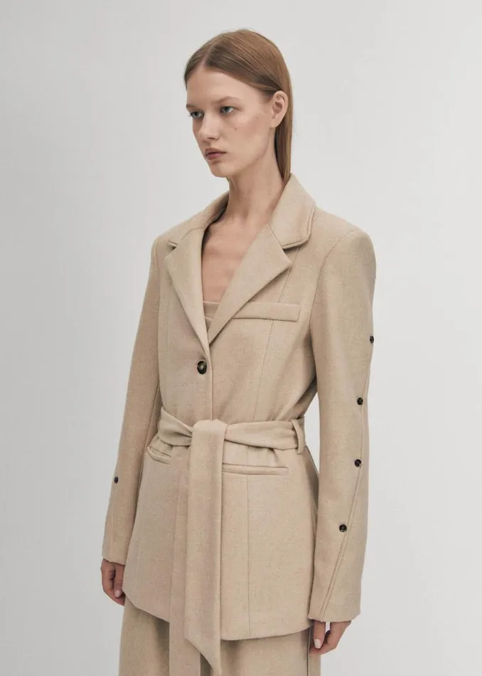 Blazers Vests Women ALOHAS Beth Beige Blazer