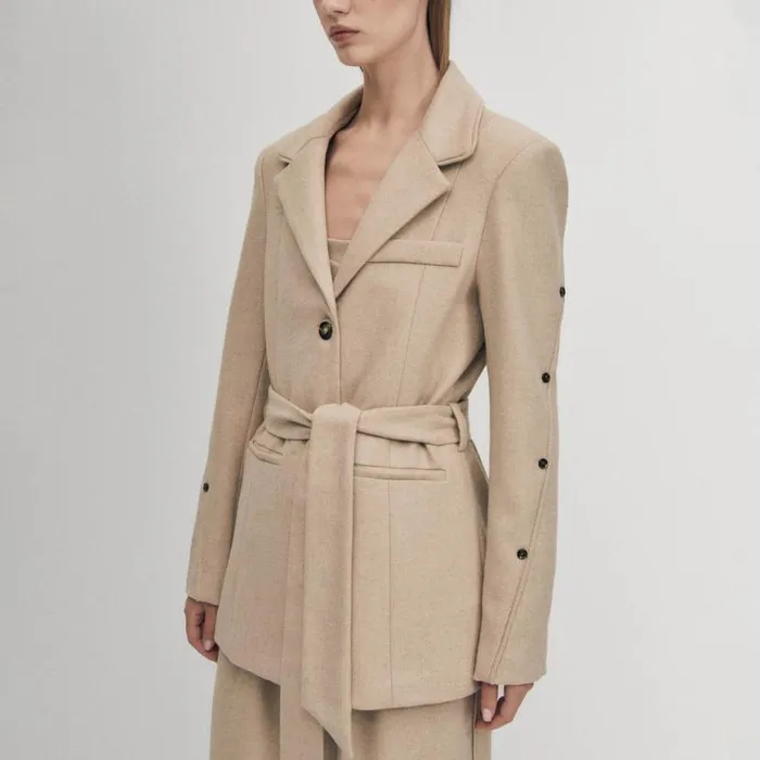 Blazers Vests Women ALOHAS Beth Beige Blazer