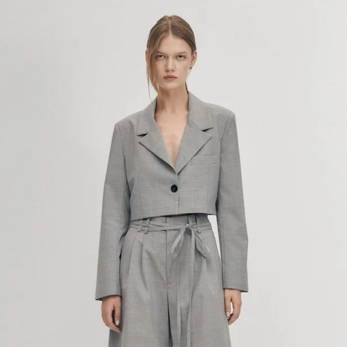 Blazers Vests Women ALOHAS Gigi Grey Blazer