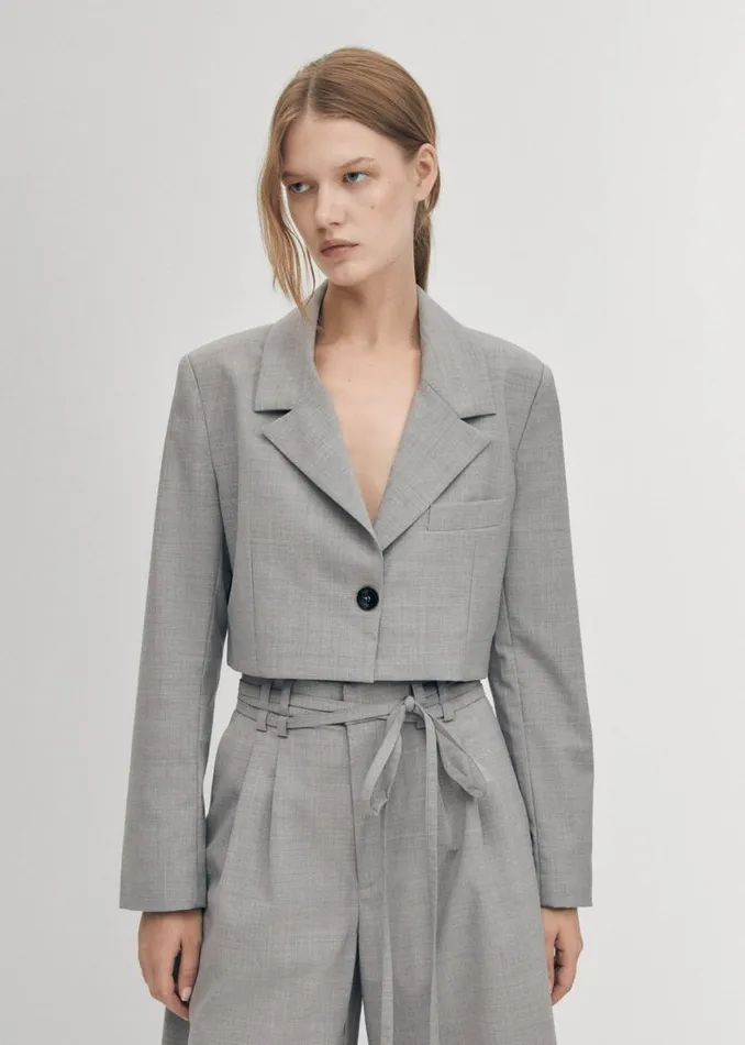 Blazers Vests Women ALOHAS Gigi Grey Blazer