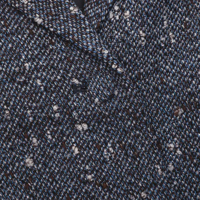 Blue Boucle Blazer Women Self Portrait Outerwear Blue Boucle Blazer Women Self Portrait Outerwear
