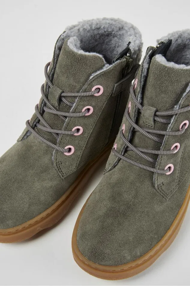 Boots Kids Camper Kiddo Dark Green Ankle Boots