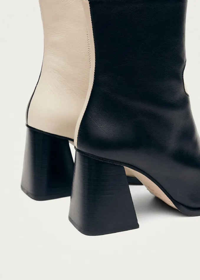 Boots Women ALOHAS Blair Bicolor Black Cream Ankle Boots