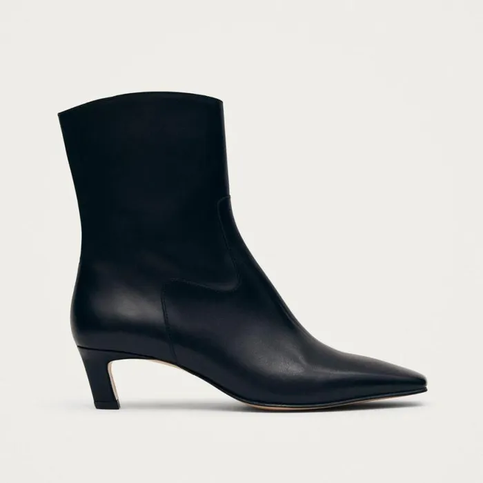 Boots Women ALOHAS Nash Black Leather Ankle Boots