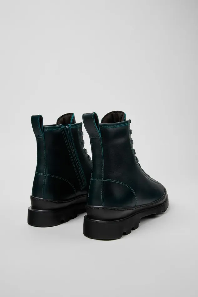 Boots Women Camper Brutus Green Leather Boots