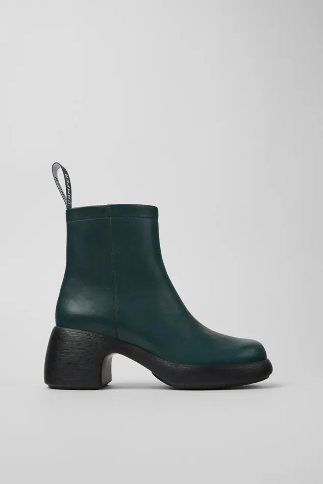 Boots Women Camper Thelma Green Leather Boots