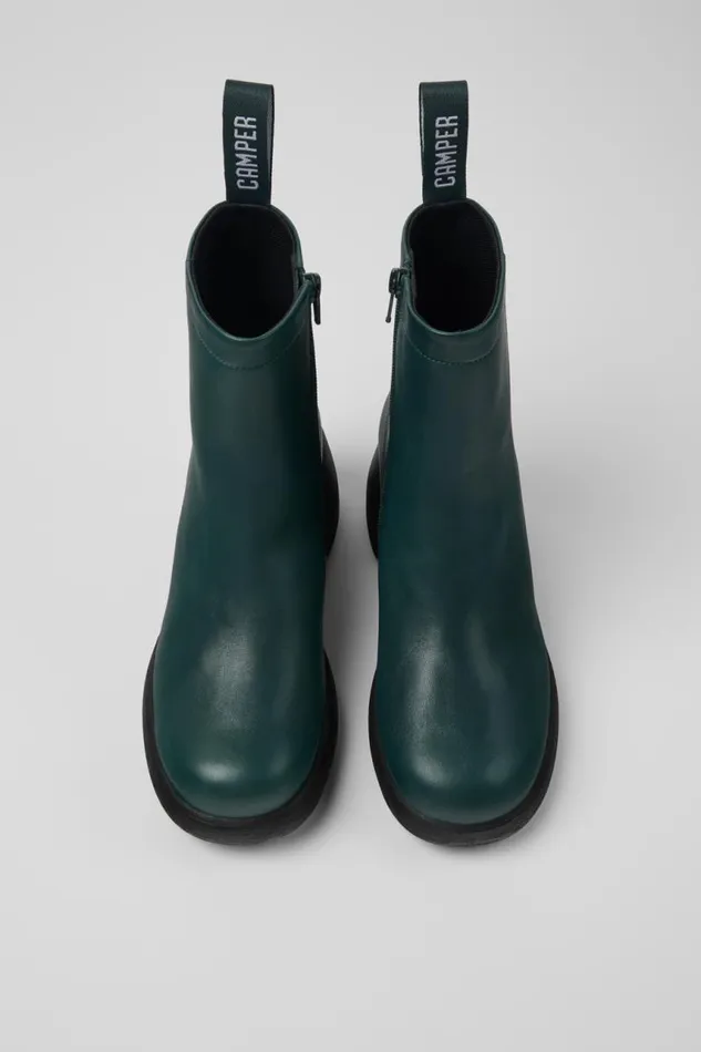 Boots Women Camper Thelma Green Leather Boots