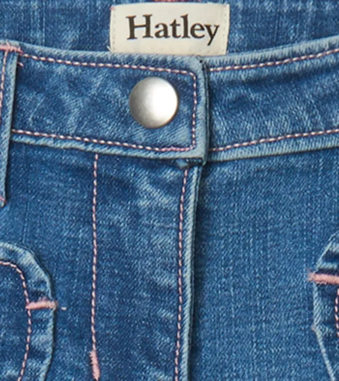 Bottoms Girls Hatley Girls Stretch Denim Wide Leg Pants