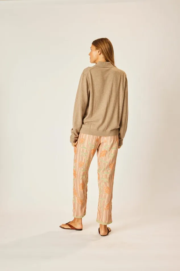Bottoms Shop Natalie Martin BIANCA PANT Chamomile Apricot