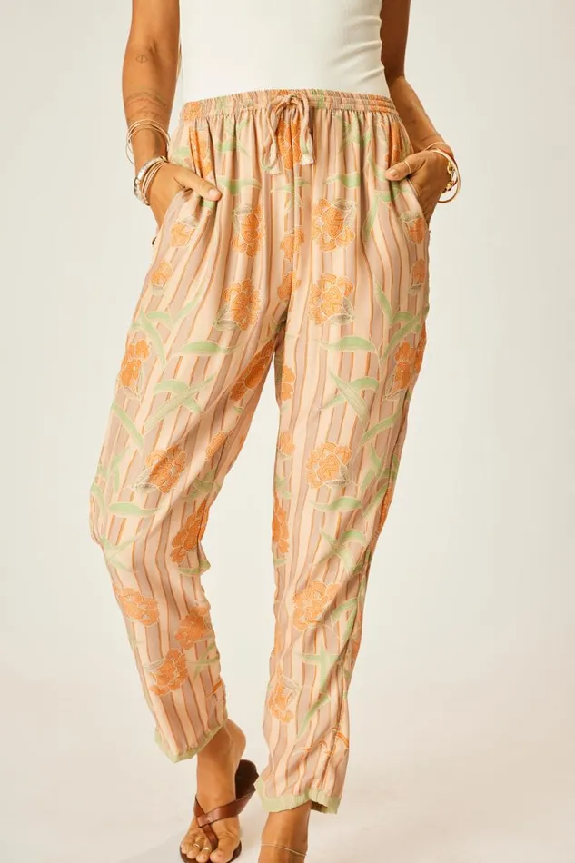 Bottoms Shop Natalie Martin BIANCA PANT Chamomile Apricot