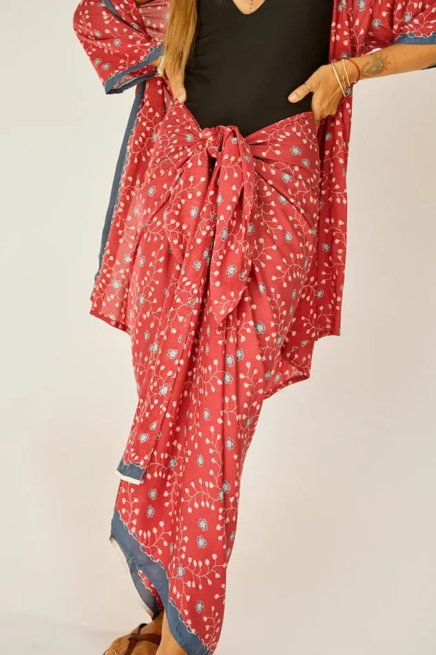 Bottoms Shop Natalie Martin SARONG Pinwheel Barn Red