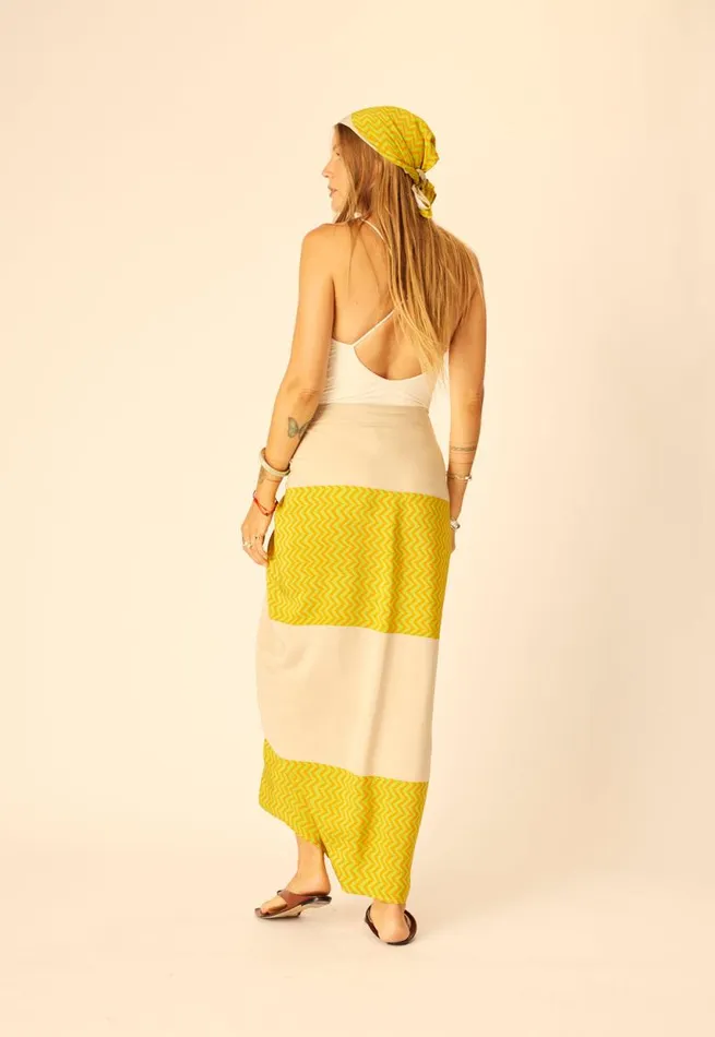Bottoms Shop Natalie Martin SARONGSCARF Block Zigzag Tangerine