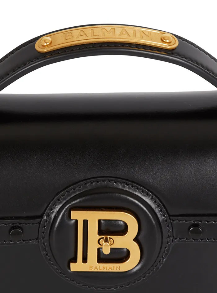 Box Leather BBuzz Dynasty Bag Black Women Balmain Handbags