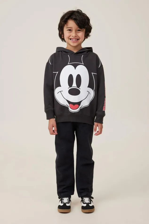 Boys 214 Sweatshirts and Sweatpants Cotton On License Emerson Hoodie Lcn Dis Phantommickey Smiley Face