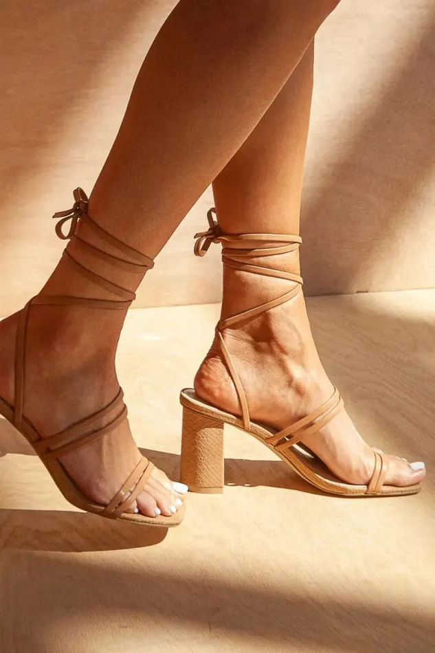 Brinley Lace Up Heels In Camel Camel Women Bohme Shoes