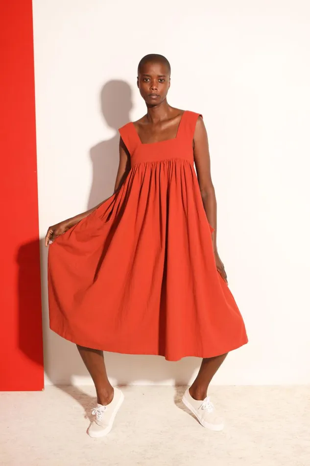 Cameron Dress Brick Red Womens LF Markey Dresses