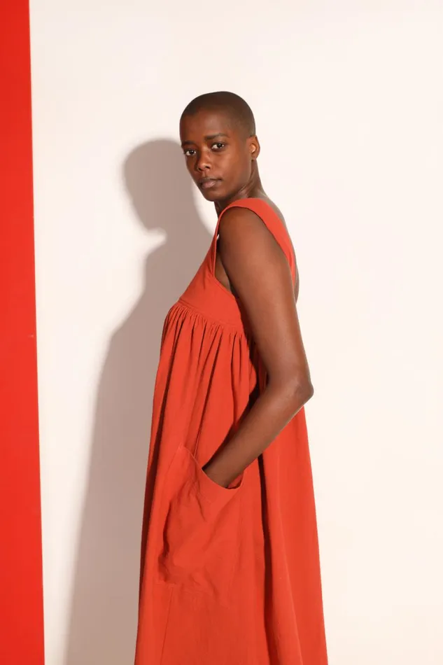 Cameron Dress Brick Red Womens LF Markey Dresses