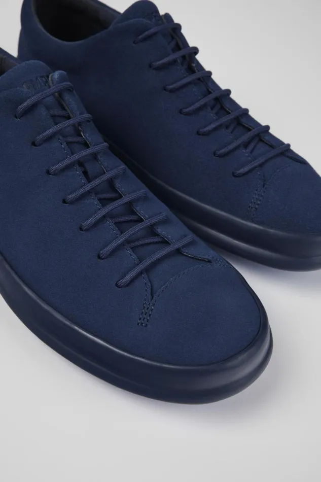 Casual Shoes Men Camper Chasis Blue Nubuck Basket