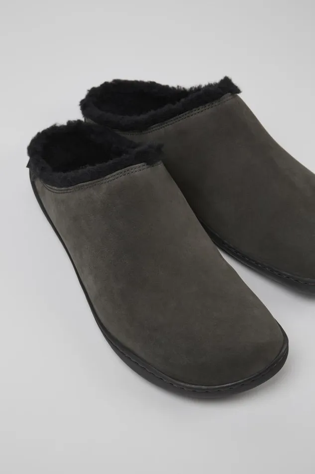 Casual Shoes Men Camper Peu Dark Grey Nubuck Shoes