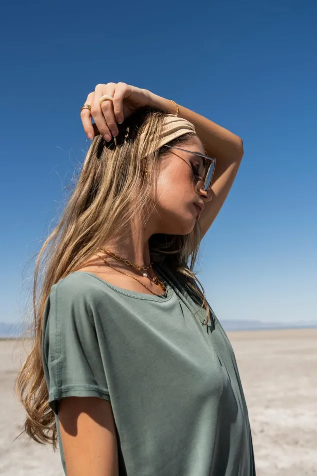 Claire TShirt Dress In Sage Sage Women Bohme Dresses