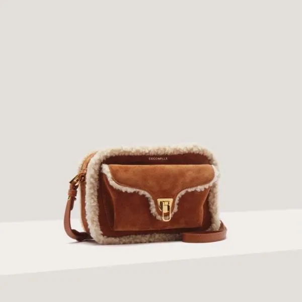 Coccinelle Beat Eco Shearling Small Naturalcuir Women Coccinelle Crossbody Bags Coccinelle Beat Eco Shearling Small Naturalcuir Women Coccinelle Crossbody Bags