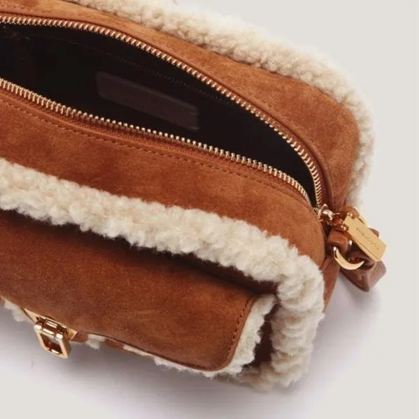 Coccinelle Beat Eco Shearling Small Naturalcuir Women Coccinelle Crossbody Bags Coccinelle Beat Eco Shearling Small Naturalcuir Women Coccinelle Crossbody Bags