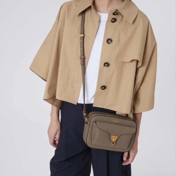 Coccinelle Beat Soft Small Warm Taupe Women Coccinelle Crossbody Bags Coccinelle Beat Soft Small Warm Taupe Women Coccinelle Crossbody Bags