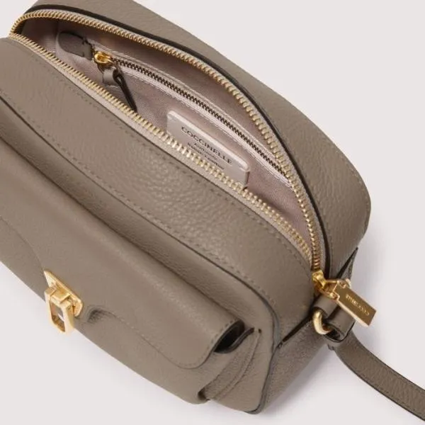 Coccinelle Beat Soft Small Warm Taupe Women Coccinelle Crossbody Bags Coccinelle Beat Soft Small Warm Taupe Women Coccinelle Crossbody Bags