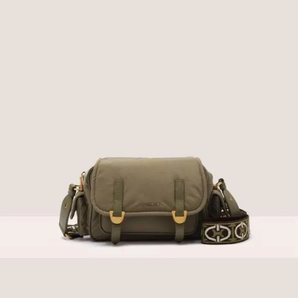 Coccinelle Campus Puffy Nylon Small Laurel Green Women Coccinelle Crossbody Bags
