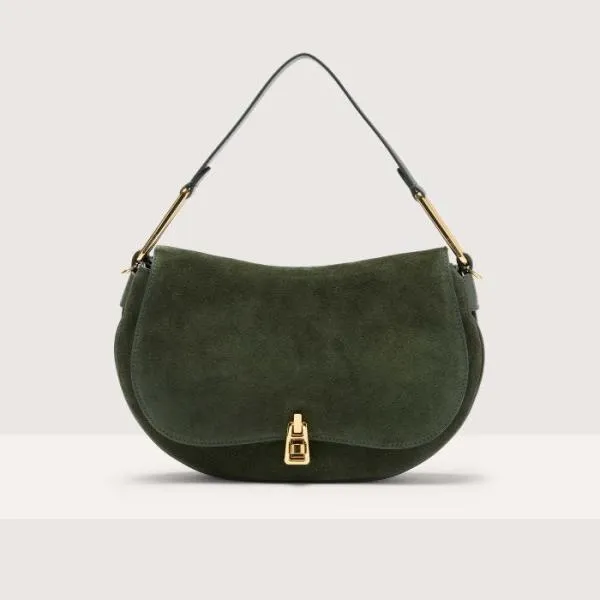 Coccinelle Magie Suede Bimaterial Medium Alga Women Coccinelle Top Handle Bag